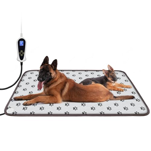 Bestio Heizkissen für Katzen, extra großes Hunde-Heizkissen für den Innenbereich, mit verbessertem Thermostat (normalerweise offen) und kaufester Stahlschnur für Haustiere, Neugeborene oder ältere von Bestio