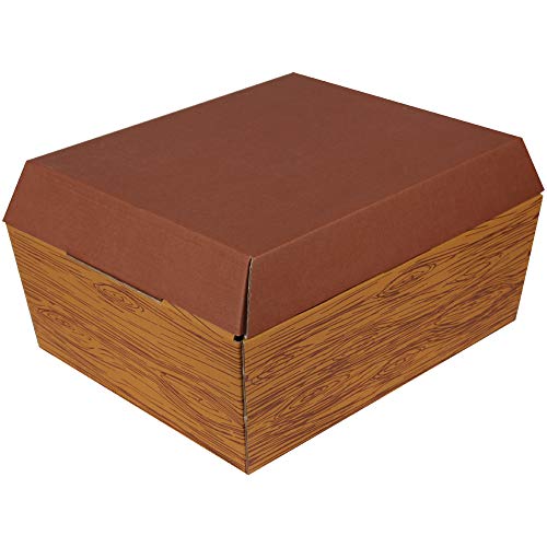 Bestlivings Haustiersarg, Tiersarg in vers. Größen, aus Wellkarton (biologisch abbaubar) - Tiersarg Bedruckt M - 300x250x150mm - Design: Holz von Bestlivings