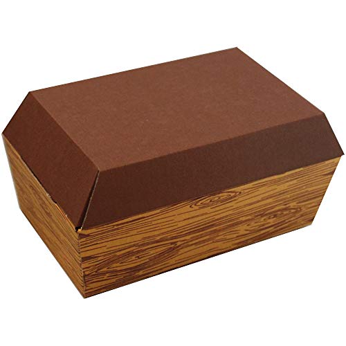 Bestlivings Haustiersarg, Tiersarg in vers. Größen, aus Wellkarton (biologisch abbaubar) - Tiersarg Bedruckt S - 200x125x95mm - Design: Holz von Bestlivings