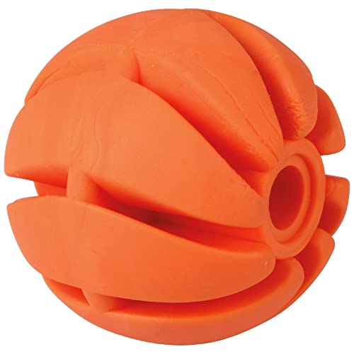 Bestlivings Hundespielball (Orange) Ø7cm, 3er Pack Spielball (100% TPE) Snackball, Zahnpflege, Hundespielzeug Wurfspielzeug, Spiralball für Hunde von Bestlivings