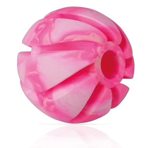 Bestlivings Hundespielball (Pink) Ø7cm, 1er Pack Spielball (100% TPE) Snackball, Zahnpflege, Hundespielzeug Wurfspielzeug, Spiralball für Hunde von Bestlivings