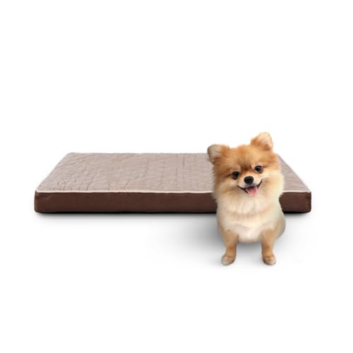 Bestlivings Selbstheizende Tierdecke (Braun / 80x55x6cm) - ÖKO TEX 100 - Hundebett, Katzenbett, thermoisolierende, kuschelig weiche, waschbare Haustierdecke von Bestlivings