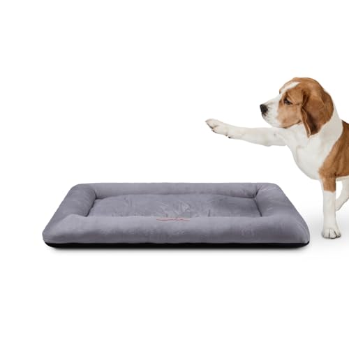 Bestlivings Selbstheizende Tierdecke (Grau / 80x55x8cm) - ÖKO TEX 100 - Hundebett, Katzenbett, thermoisolierende, kuschelig weiche, waschbare Haustierdecke von Bestlivings