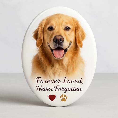 Personalisierte Gedenksteine für Haustiere, ewiges Porzellanfoto mit lebendigen Porträts, Farbtext, Geschenke für jemanden, der einen geliebten Menschen verloren hat, oder Haustier, Hund, Katze Personalisierte Gedenksteine für Haustiere, ewiges Porzellanfoto mit lebendigen Porträts, Farbtext, Geschenke für jemanden, der einen geliebten Menschen verloren hat, oder Haustier, Hund, Katze von Bethel
