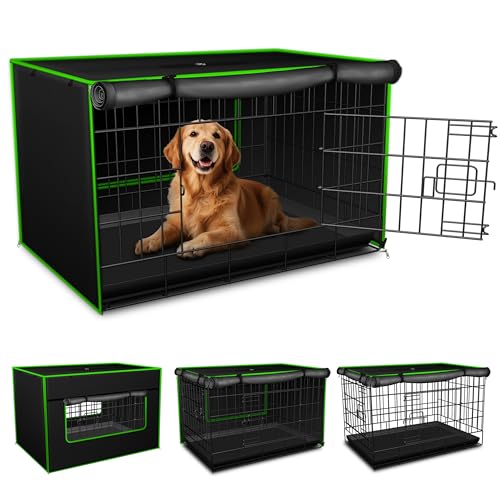 Bethshaya Hundekäfig-Abdeckung, 91,4 cm, robuste Abdeckung für Drahtkäfig, Schutz für drinnen und draußen, schwarz, 91,4 cm L x 58,4 cm B x 63,5 cm H Bethshaya Hundekäfig-Abdeckung, 91,4 cm, robuste Abdeckung für Drahtkäfig, Schutz für drinnen und draußen, schwarz, 91,4 cm L x 58,4 cm B x 63,5 cm H von Bethshaya