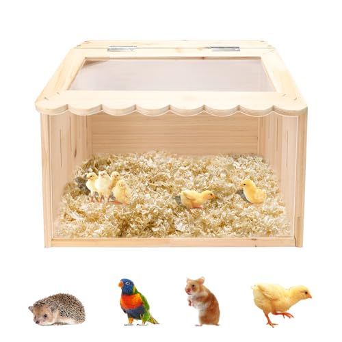 Hühnerbrutkasten, groß, 40 x 30 x 30 cm, Brutkasten aus Holz für Küken, Tierlaufstall mit Oberseite für Hühner, für Küken, Hamster, Schildkröten, Reptilien Hühnerbrutkasten, groß, 40 x 30 x 30 cm, Brutkasten aus Holz für Küken, Tierlaufstall mit Oberseite für Hühner, für Küken, Hamster, Schildkröten, Reptilien von Betinyar