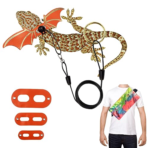 Red Bearded Dragon Carrier Rucksack, Bartagamen-Tragetuch und Leinengeschirr, Bartagame Eidechse Leine Geschirr, Verstellbare Bartagamen-Umhängetasche, Lizard Leash Harness, Abnehmbare Eidechsen Leine Red Bearded Dragon Carrier Rucksack, Bartagamen-Tragetuch und Leinengeschirr, Bartagame Eidechse Leine Geschirr, Verstellbare Bartagamen-Umhängetasche, Lizard Leash Harness, Abnehmbare Eidechsen Leine von Betinyar