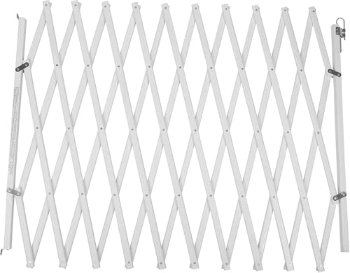 Bettacare Erweiterbares Haustiergitter XL, 60 cm - 230 cm, Weiß, Holz, Einziehbares Hundeschutzgitter, Absperrung von Bettacare