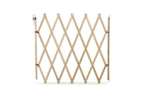 Bettacare Erweiterbares Haustiergitter, 60 cm - 108 cm, Natur, Holz, Einziehbares Hundeschutzgitter, Absperrung von Bettacare