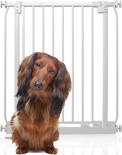 Bettacare Elite Druck-Hundegitter Schmal, 65.5cm - 74.5cm, Mattweiß, Schmales Druckbefestigungs-Tiergitter für Hunde und Welpen, Haustier- und Hundesperre, Einfache Installation von Bettacare