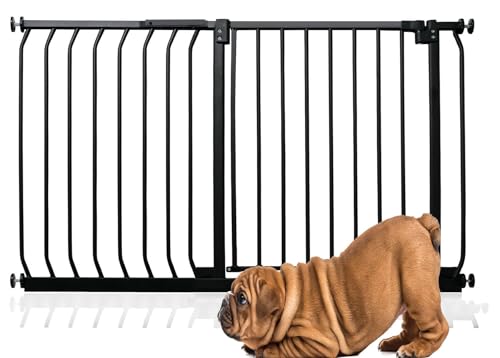 Bettacare Elite Hundegitter, 107cm - 116cm, Mattschwarz, Druckbefestigung Hundegitter für Hunde und Welpen,Barrière Einfache Installation von Bettacare