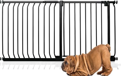 Bettacare Elite Hundegitter, 134cm - 143cm, Mattschwarz, Druckbefestigung Hundegitter für Hunde und Welpen,Barrière Einfache Installation von Bettacare