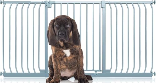 Bettacare Elite Hundegitter, 170cm - 179cm, Matt Grau, Druckbefestigung Hundegitter für Hunde und Welpen,Barrière Einfache Installation von Bettacare