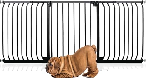 Bettacare Elite Hundegitter, 197cm - 206cm, Mattschwarz, Druckbefestigung Hundegitter für Hunde und Welpen,Barrière Einfache Installation von Bettacare