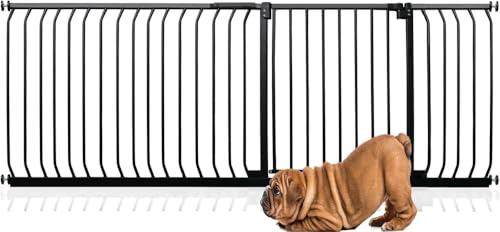 Bettacare Elite Hundegitter, 198cm - 207cm, Mattschwarz, Druckbefestigung Hundegitter für Hunde und Welpen,Barrière Einfache Installation von Bettacare