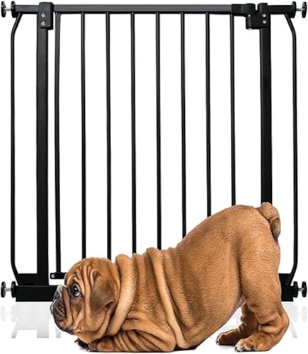 Bettacare Elite Hundegitter, 71cm - 80cm, Matt Schwarz, Druckbefestigung Hundegitter für Hunde und Welpen,Barrière Einfache Installation von Bettacare