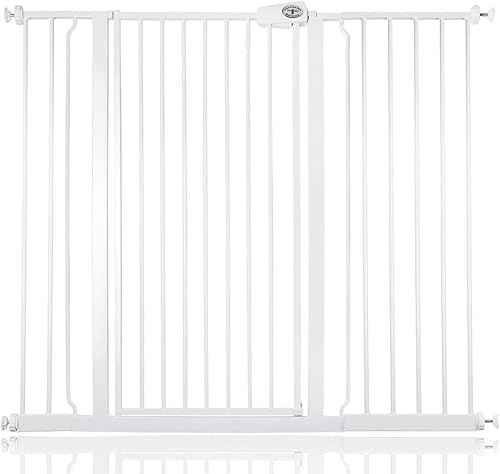 Bettacare Extra Hohes Druckmontierte Premium Haustiergitter, 121.3cm - 128.9cm, Weiß, Druckmontierte Treppengitter für Hunde, Sicherheitsbarriere, Einfache Montage von Bettacare