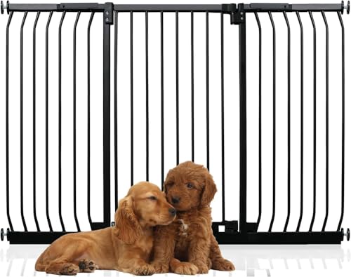 Bettacare Extra Tall Elite Hundegitter, 161cm - 170cm, Matt Schwarz, Extra Hoch 96.8cm in der Höhe, Druckbefestigung Hundegitter für Hunde und Welpen,Barrière Einfache Installation Bettacare Extra Tall Elite Hundegitter, 161cm - 170cm, Matt Schwarz, Extra Hoch 96.8cm in der Höhe, Druckbefestigung Hundegitter für Hunde und Welpen,Barrière Einfache Installation von Bettacare
