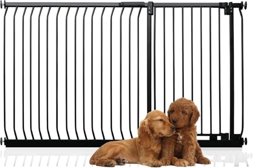 Bettacare Extra Tall Elite Hundegitter, 171cm - 180cm, Matt Schwarz, Extra Hoch 96.8cm in der Höhe, Druckbefestigung Hundegitter für Hunde und Welpen,Barrière Einfache Installation Bettacare Extra Tall Elite Hundegitter, 171cm - 180cm, Matt Schwarz, Extra Hoch 96.8cm in der Höhe, Druckbefestigung Hundegitter für Hunde und Welpen,Barrière Einfache Installation von Bettacare