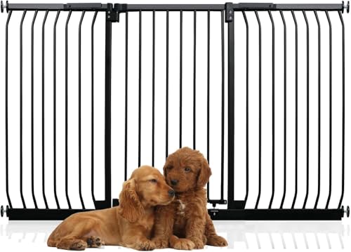 Bettacare Extra Tall Elite Hundegitter, 188cm - 197cm, Matt Schwarz, Extra Hoch 96.8cm in der Höhe, Druckbefestigung Hundegitter für Hunde und Welpen,Barrière Einfache Installation Bettacare Extra Tall Elite Hundegitter, 188cm - 197cm, Matt Schwarz, Extra Hoch 96.8cm in der Höhe, Druckbefestigung Hundegitter für Hunde und Welpen,Barrière Einfache Installation von Bettacare
