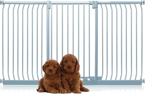 Bettacare Extra Tall Elite Hundegitter, 197cm - 206cm, Matt Grau, Extra Hoch 96.8cm in der Höhe, Druckbefestigung Hundegitter für Hunde und Welpen,Barrière Einfache Installation Bettacare Extra Tall Elite Hundegitter, 197cm - 206cm, Matt Grau, Extra Hoch 96.8cm in der Höhe, Druckbefestigung Hundegitter für Hunde und Welpen,Barrière Einfache Installation von Bettacare