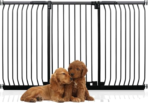 Bettacare Extra Tall Elite Hundegitter, 197cm - 206cm, Matt Schwarz, Extra Hoch 96.8cm in der Höhe, Druckbefestigung Hundegitter für Hunde und Welpen,Barrière Einfache Installation Bettacare Extra Tall Elite Hundegitter, 197cm - 206cm, Matt Schwarz, Extra Hoch 96.8cm in der Höhe, Druckbefestigung Hundegitter für Hunde und Welpen,Barrière Einfache Installation von Bettacare