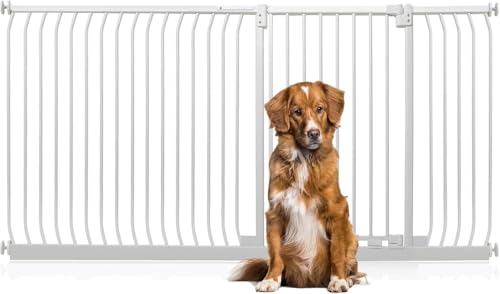Bettacare Extra Tall Elite Hundegitter, 198cm - 207cm, Matt Weiß, Extra Hoch 96.8cm in der Höhe, Druckbefestigung Hundegitter für Hunde und Welpen,Barrière Einfache Installation Bettacare Extra Tall Elite Hundegitter, 198cm - 207cm, Matt Weiß, Extra Hoch 96.8cm in der Höhe, Druckbefestigung Hundegitter für Hunde und Welpen,Barrière Einfache Installation von Bettacare