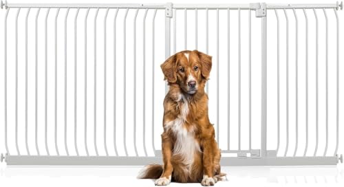 Bettacare Extra Tall Elite Hundegitter, 216cm - 225cm, Matt Weiß, Extra Hoch 96.8cm in der Höhe, Druckbefestigung Hundegitter für Hunde und Welpen,Barrière Einfache Installation Bettacare Extra Tall Elite Hundegitter, 216cm - 225cm, Matt Weiß, Extra Hoch 96.8cm in der Höhe, Druckbefestigung Hundegitter für Hunde und Welpen,Barrière Einfache Installation von Bettacare