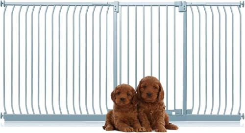 Bettacare Extra Tall Elite Hundegitter, 234cm - 243cm, Matt Grau, Extra Hoch 96.8cm in der Höhe, Druckbefestigung Hundegitter für Hunde und Welpen,Barrière Einfache Installation Bettacare Extra Tall Elite Hundegitter, 234cm - 243cm, Matt Grau, Extra Hoch 96.8cm in der Höhe, Druckbefestigung Hundegitter für Hunde und Welpen,Barrière Einfache Installation von Bettacare