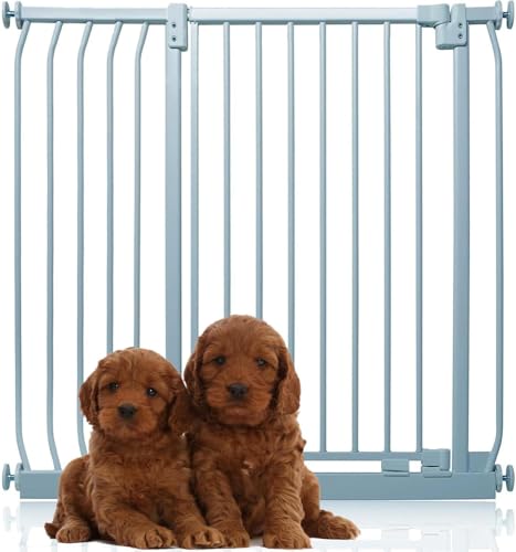 Bettacare Extra Tall Elite Hundegitter, 98cm - 107cm, Matt Grau, Extra Hoch 96.8cm in der Höhe, Druckbefestigung Hundegitter für Hunde und Welpen,Barrière Einfache Installation von Bettacare