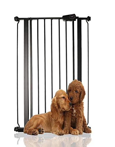 Bettacare Extra Tall Pressure Installed Premium Dog Gate (68.5-75 cm, Matt Black) von Bettacare