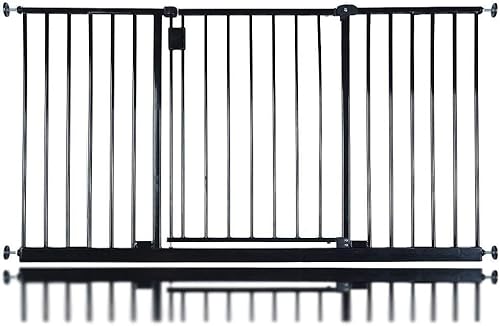 Bettacare Extragitter für breite Flure für Hunde, 116cm - 121cm, Schwarz, Hundeabsperrung mit Druckbefestigung, Sicherheitsbarriere für Welpen in Fluren und großen Räumen, Einfache Installation Bettacare Extragitter für breite Flure für Hunde, 116cm - 121cm, Schwarz, Hundeabsperrung mit Druckbefestigung, Sicherheitsbarriere für Welpen in Fluren und großen Räumen, Einfache Installation von Bettacare