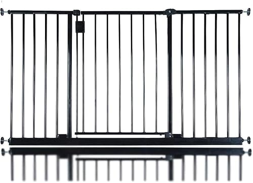 Bettacare Extragitter für breite Flure für Hunde, 134cm - 140cm, Schwarz, Hundeabsperrung mit Druckbefestigung, Sicherheitsbarriere für Welpen in Fluren und großen Räumen, Einfache Installation Bettacare Extragitter für breite Flure für Hunde, 134cm - 140cm, Schwarz, Hundeabsperrung mit Druckbefestigung, Sicherheitsbarriere für Welpen in Fluren und großen Räumen, Einfache Installation von Bettacare