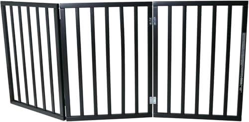 Bettacare Stand Alone Freistehende Klappbare Holzhaustiersperre, Schwarz, Holz, Bis zu 130 cm breit, 61 cm hoch, 3 Paneele, Freistehende Tragbare Hundesperre, Keine Montage erforderlich Bettacare Stand Alone Freistehende Klappbare Holzhaustiersperre, Schwarz, Holz, Bis zu 130 cm breit, 61 cm hoch, 3 Paneele, Freistehende Tragbare Hundesperre, Keine Montage erforderlich von Bettacare