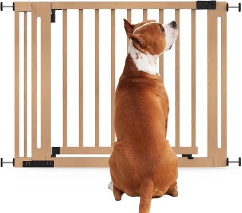 Bettacare Naturholz Elegance Treppenschutzgitter, Natur, 105cm - 113cm, Druckmontage Sicherheitsgitter, 73cm Extra Breite Türöffnung, Extra Breites Gitter für Welpen, Hunde und Haustiere Bettacare Naturholz Elegance Treppenschutzgitter, Natur, 105cm - 113cm, Druckmontage Sicherheitsgitter, 73cm Extra Breite Türöffnung, Extra Breites Gitter für Welpen, Hunde und Haustiere von Bettacare