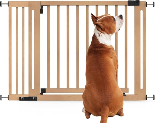 Bettacare Naturholz Elegance Treppenschutzgitter, Natur, 115cm - 123cm, Druckmontage Sicherheitsgitter, 73cm Extra Breite Türöffnung, Extra Breites Gitter für Welpen, Hunde und Haustiere Bettacare Naturholz Elegance Treppenschutzgitter, Natur, 115cm - 123cm, Druckmontage Sicherheitsgitter, 73cm Extra Breite Türöffnung, Extra Breites Gitter für Welpen, Hunde und Haustiere von Bettacare