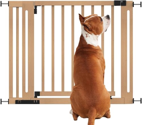 Bettacare Naturholz Elegance Treppenschutzgitter, Natur, 97cm - 105cm, Druckmontage Sicherheitsgitter, 65cm Extra Breite Türöffnung, Extra Breites Gitter für Welpen, Hunde und Haustiere Bettacare Naturholz Elegance Treppenschutzgitter, Natur, 97cm - 105cm, Druckmontage Sicherheitsgitter, 65cm Extra Breite Türöffnung, Extra Breites Gitter für Welpen, Hunde und Haustiere von Bettacare