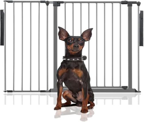 Bettacare Premium Mehrfachpanel Flexibles Haustiergitter, bis zu 128cm Breit, Grau, 70cm Hoch, Hundegitter für Haustiere Hunde und Welpen, Welpengitter geeignet für Innen und Außenbereich von Bettacare