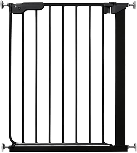 Bettacare Super Schmales Haustiergitter, Schwarz, 60,5 cm - 66,5 cm, Extra Schmales Hundegitter, Sicherheitssperre für Welpen und Haustiere von Bettacare