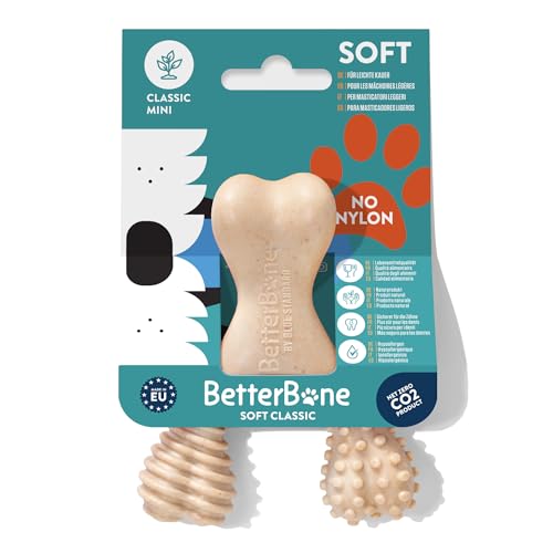 BetterBone - Hundespielzeug zum Kauen Mini Soft Classic - Veggie Kauknochen Hund Nylon- & GMO-frei auf Zellulosebasis - Kauspielzeug weich neutraler Geschmack - Splitterfrei, hypoallergen & nachhaltig BetterBone - Hundespielzeug zum Kauen Mini Soft Classic - Veggie Kauknochen Hund Nylon- & GMO-frei auf Zellulosebasis - Kauspielzeug weich neutraler Geschmack - Splitterfrei, hypoallergen & nachhaltig von BetterBone
