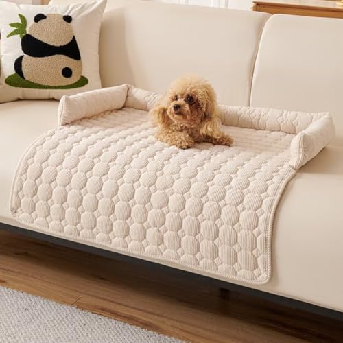 Bettschlange Hundebett Waschbar - Hundedecke rutschfest, Sofaschutz für Haustiere, Flauschige Hundematte für Sofa Fußböden und Autositze,75x75cm,Beige Bettschlange Hundebett Waschbar - Hundedecke rutschfest, Sofaschutz für Haustiere, Flauschige Hundematte für Sofa Fußböden und Autositze,75x75cm,Beige von Bettschlange