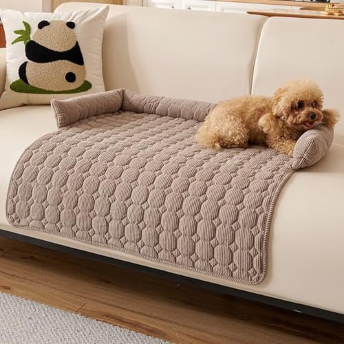 Bettschlange Hundebett Waschbar - Hundedecke rutschfest, Sofaschutz für Haustiere, Flauschige Hundematte für Sofa Fußböden und Autositze,75x75cm,Curry Bettschlange Hundebett Waschbar - Hundedecke rutschfest, Sofaschutz für Haustiere, Flauschige Hundematte für Sofa Fußböden und Autositze,75x75cm,Curry von Bettschlange