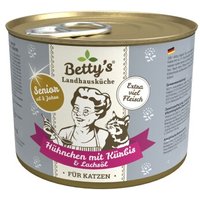 Betty's Landhausküche SENIOR Hühnchen mit Kürbis & Lachsöl 6x 200g für Katze von Betty's Landhausküche