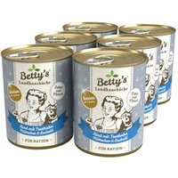 Betty's Landhausküche SENIOR Katze Rind mit Truthahn, Möhrchen & Lachsöl 6x400 g von Betty's Landhausküche