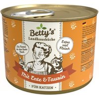 Betty's Landhausküche mit Ente & Taurin 6 x 200g für Katze von Betty's Landhausküche