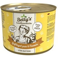 Betty's Landhausküche Geflügel pur & Taurin 6 x 200g für Katze von Betty's Landhausküche