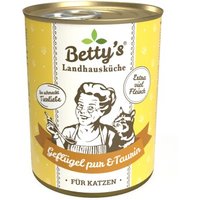 Betty's Landhausküche Geflügel pur & Taurin 6 x 400g für Katze von Betty's Landhausküche