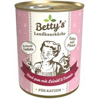 Betty's Landhausküche Rind pur mit Leinöl 6 x 400g für Katze von Betty's Landhausküche