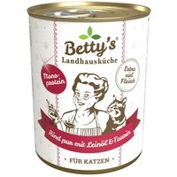 Betty's Landhausküche Rind pur mit Leinöl 6 x 400g für Katze von Betty's Landhausküche