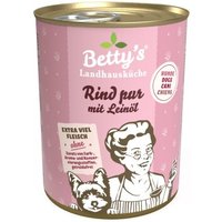 Betty's Landhausküche Rind pur mit Leinöl 6 x 400g für Hund von Betty's Landhausküche